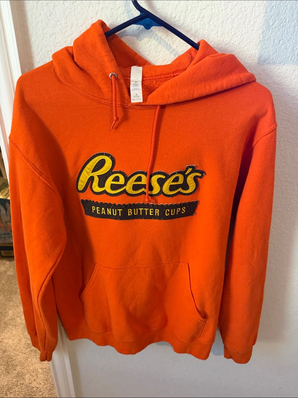 Jerzees Orange Reese's Logo Pullover Hoodie
